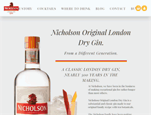 Tablet Screenshot of nicholsongin.com